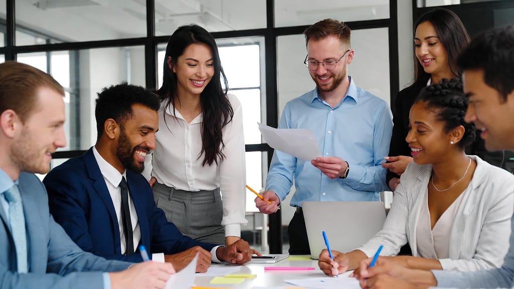 Intégrer les team building dans la culture d’entreprise Collaborateurs participant à un team building intégré à la culture d’entreprise