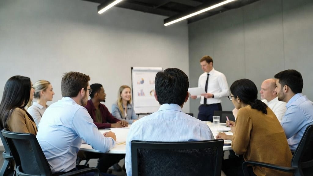 Séminaires d’entreprise : comment en faire un vrai levier stratégique ? Collaborateurs participant à un séminaire d’entreprise stratégique